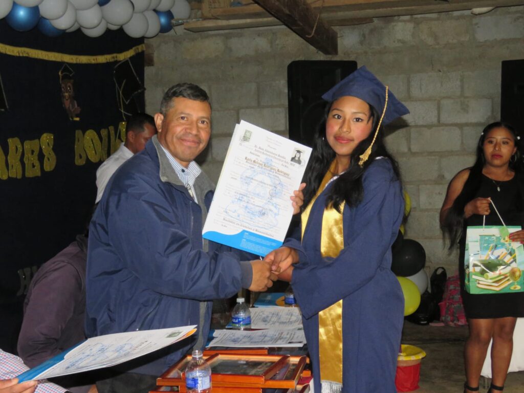 Feliciano Congratulating Karla Melissa At Her Graduation